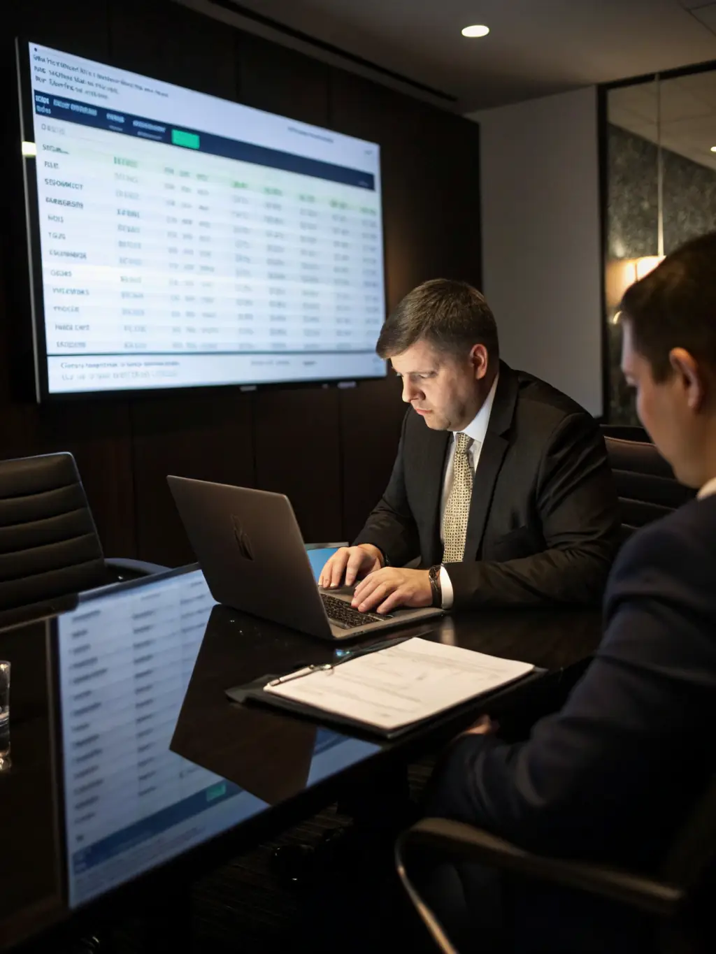 A consultant working with a client on a ServiceNow GRC dashboard, demonstrating how to customize the platform for specific reporting requirements.